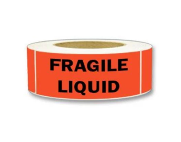"Fragile/Liquid" Label