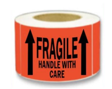 "Fragile/Up Arrows" Label