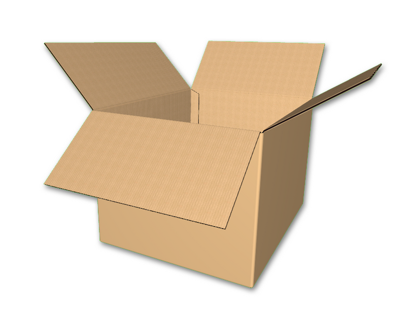 2 CUBE BOX - 18" x 15" x 12-1/2", Single Wall