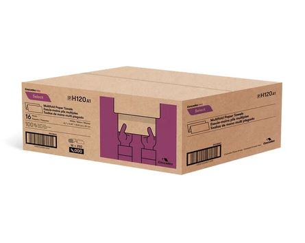 Multifold White Towel, 16 Packs x 250