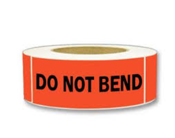 "Do Not Bend" Labels