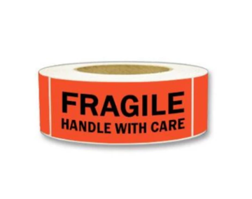 "Fragile/Handle With Care" Label