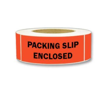 "Packing Slip Enclosed" Label