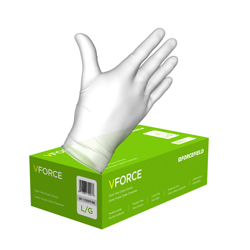 Clear Vinyl Powder Free Gloves